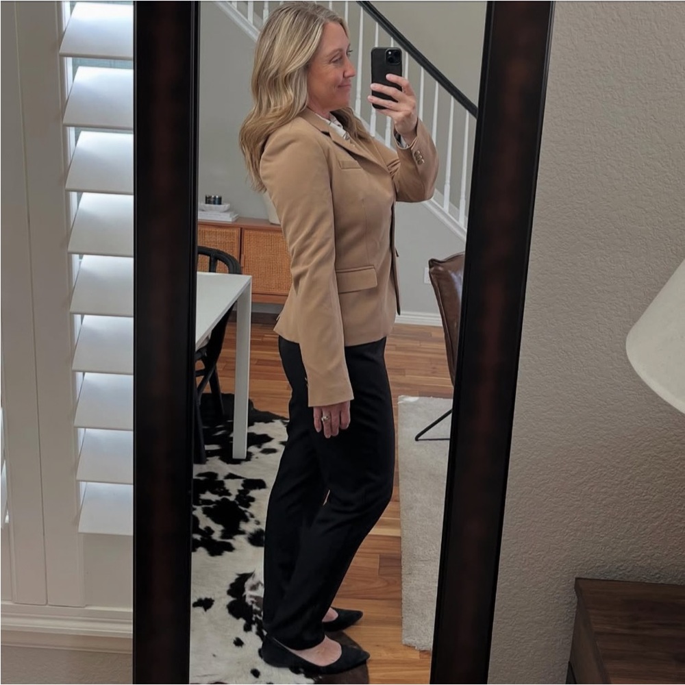 J. Crew Tan Blazer Gold Buttons - Picture 3 of 10